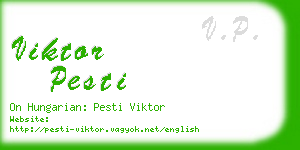 viktor pesti business card